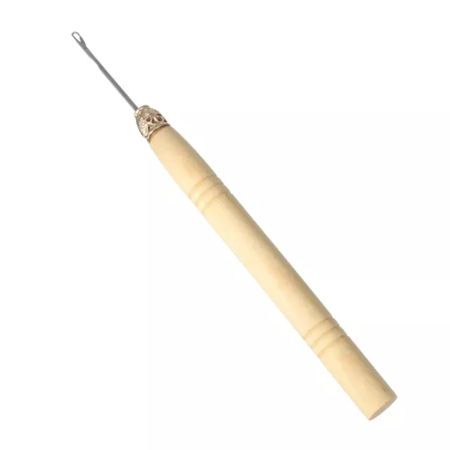 Hair Extension Pulling Needle Threader Looper Tool For Micro Beads Nano Rings x6