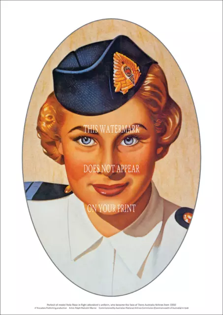 TAA Nola Rose Promotional Hostess Image A3 Art Print – 1948 – 42 x 29 cm Poster