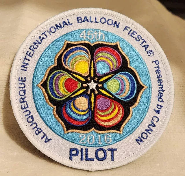 2016 Pilot 45Th Albuquerque International Balloon Fiesta 4" By 4" Balloon Patch