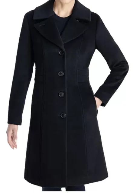 Women’s Ann Klein Wool Cashmere Long Coat  Size 14