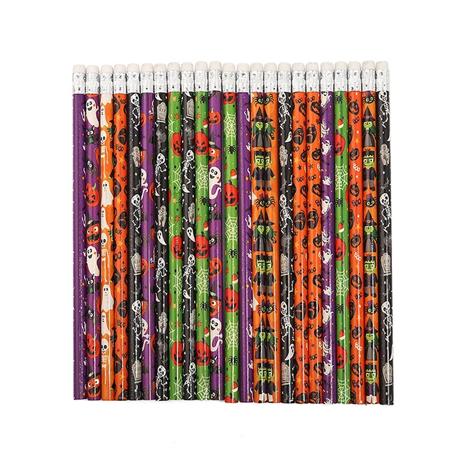 10pcs Halloween Pattern Pencil Creative Basswood Pencils Eco-Friendly ^^