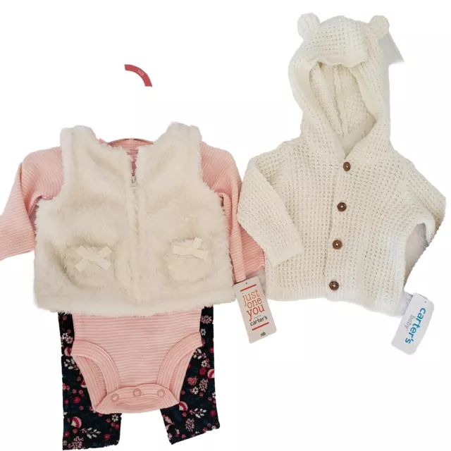 Carters Baby Girl Newborn Lot NWT