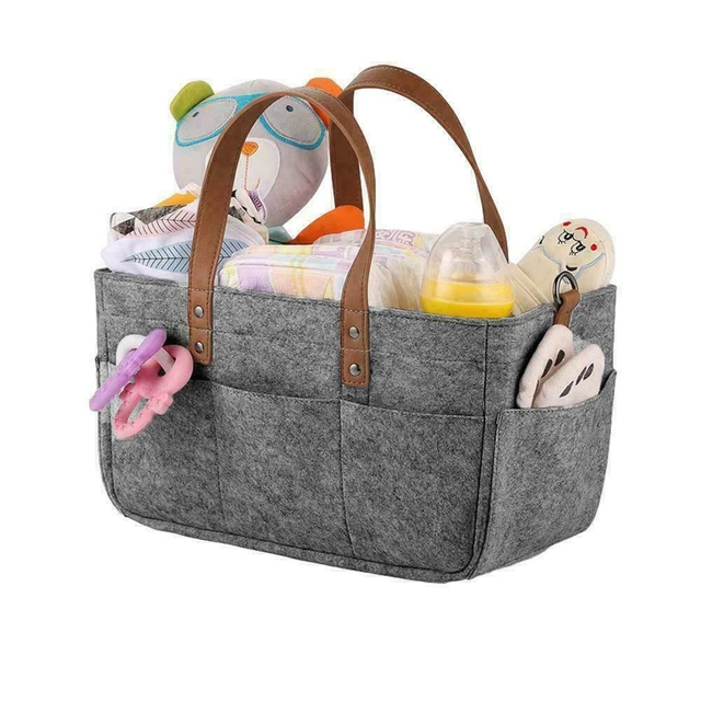 1*Baby Diaper Caddy Nursery Felt Storage Infant Wipes Bag F Nappy CS J2Q7 5