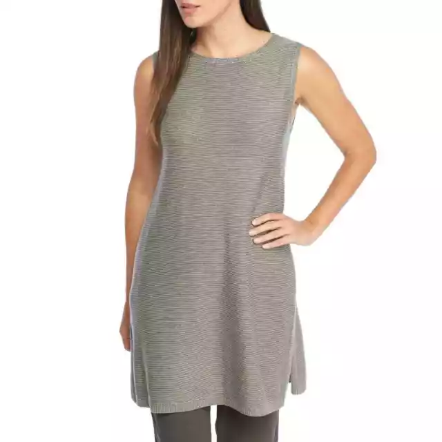 Eileen Fisher Tunic XXS Sleek Tencel Merino Wool Knit Bateau Neck Sleeveless NWT