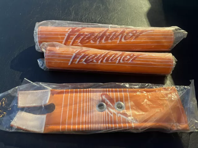 🍀NOS ORIGINAL 80’s ORANGE SCHOOL PREDATOR FREE FORM PAD SET OLD SCHOoL BMX 🍀NOS ORIGINAL 80’s ORANGE SCHOOL PREDATOR FREE FORM PAD SET OLD SCHOoL BMX