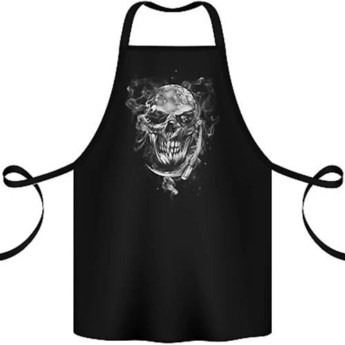 Grim Reaper Skull Death Biker Motorcycle Cotton Apron 100% Organic