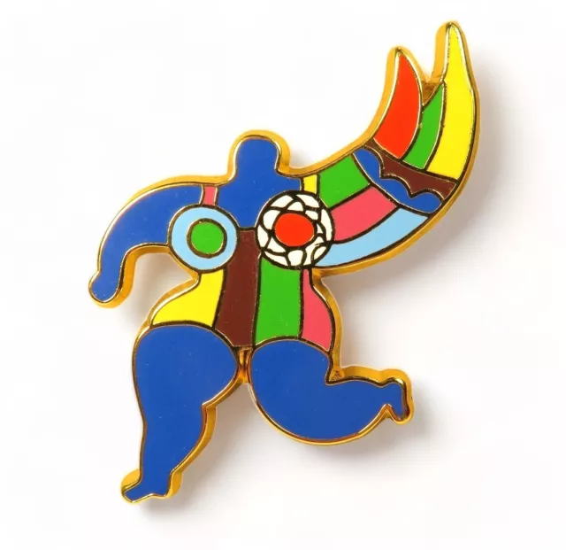 Rare ! Authentique et vintage Broche / pin's double Niki De Saint Phalle