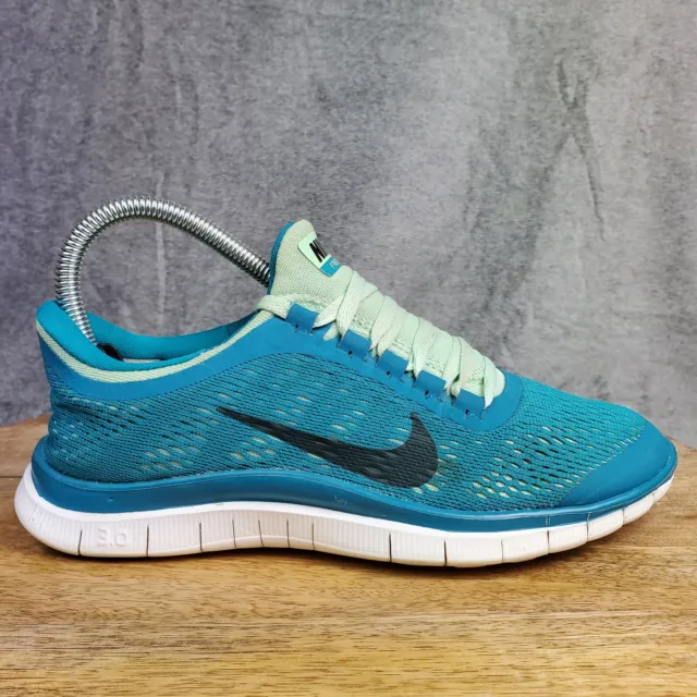 Nike Free 3.0 Running Shoes Women's Size 6.5 Blue Mesh Training Sneakers