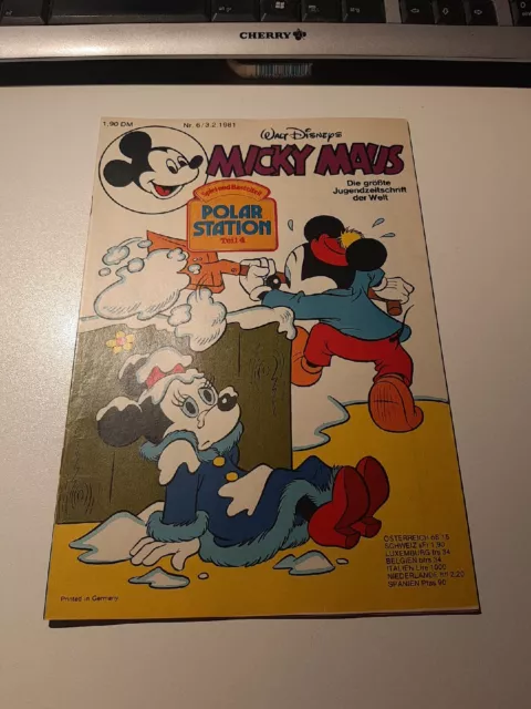 Micky Maus Nr.6  Jahrgang 1981 Mit Bastelbeilage & Schnipp