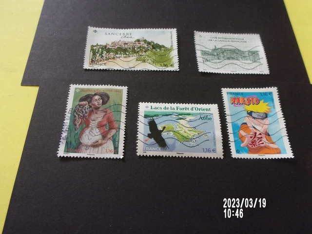 Lot 5 timbres 2022 oblitérés