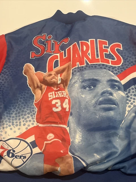 CHARLES BARKLEY CHALK Line Fanimation Vtg Jacket Philadelphia
