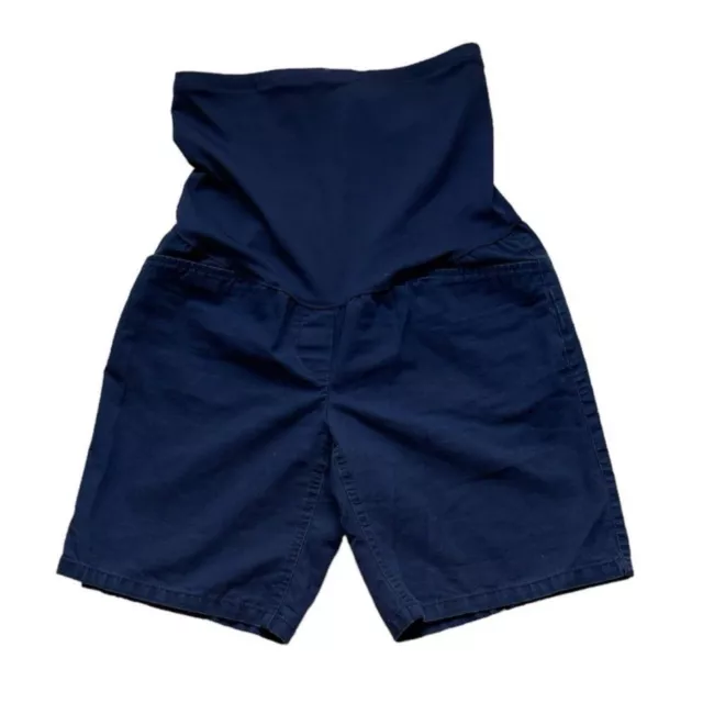 GAP Maternity Boyfriend Roll-up Shorts in Navy Blue Size 6