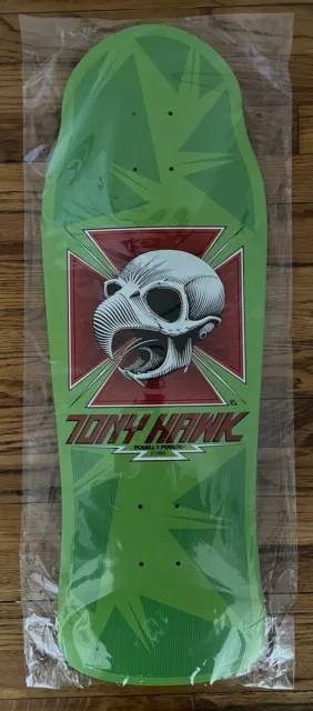Powell Peralta Bones Brigade Series 15 Reissue Tony Hawk Skateboard Deck-Lime