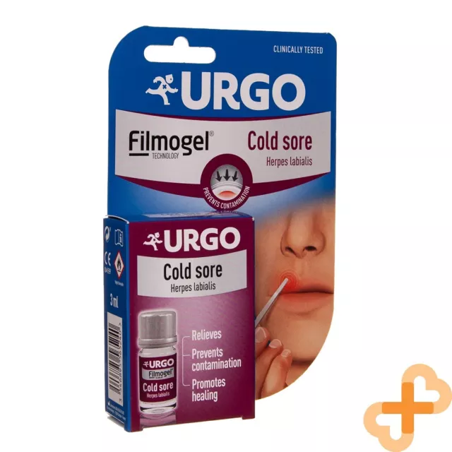 URGO FILMOGEL Gel For Herpes Lip 3ml Reduces Stinging Itching and Burning