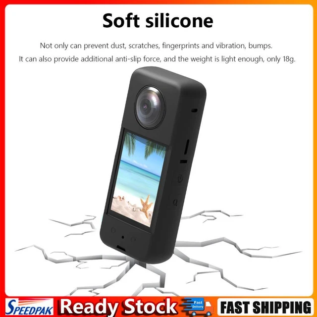 Soft Waterproof Panoramic Action Camera Protective Cover for Insta360 X3 (Black)