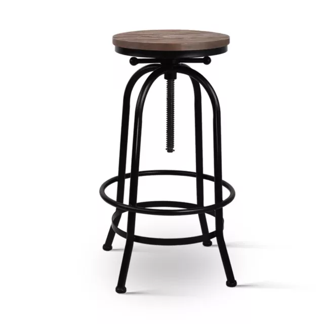 Artiss Bar Stools Kitchen Dining Chairs Adjustable Wooden Vintage Stool