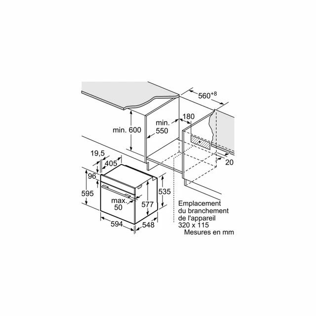 Four encastrable NEFF B3ACI5AN0  N50 7