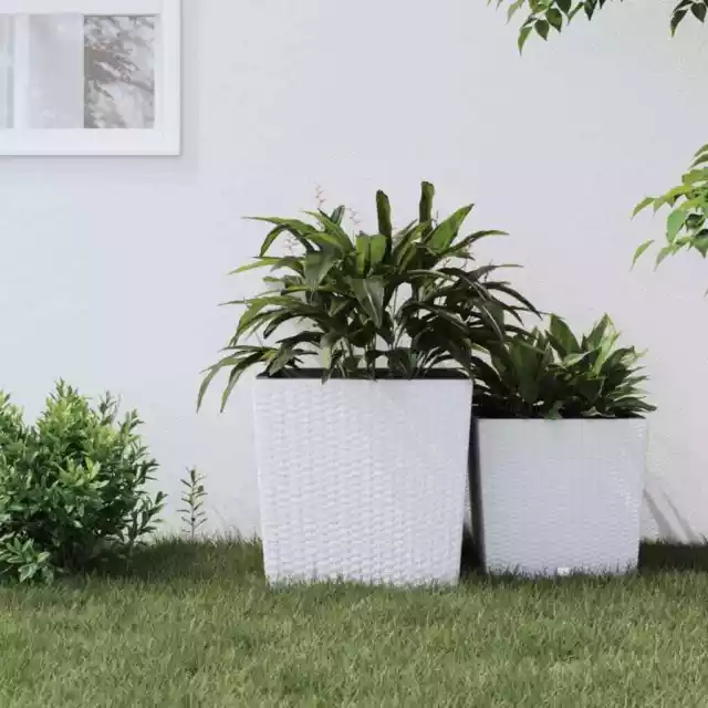 JardiniÃ¨re et intÃ©rieur amovible blanc 37 /64 L rotin PP