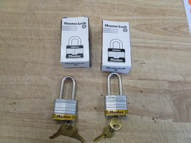 2 PCS. NEW Master Lock® LOCKOUT Padlocks - Keyed Different  Yellow1