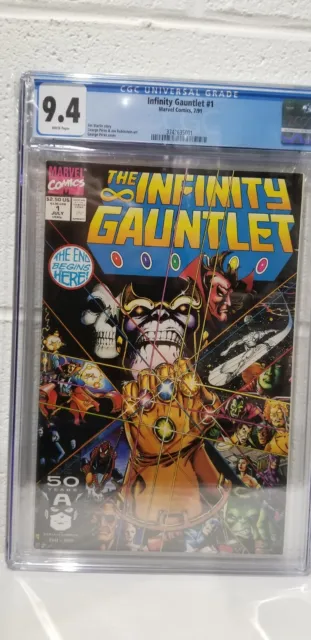 The Infinity Gauntlet #1 (Jul 1991, Marvel) 9.4 CGC