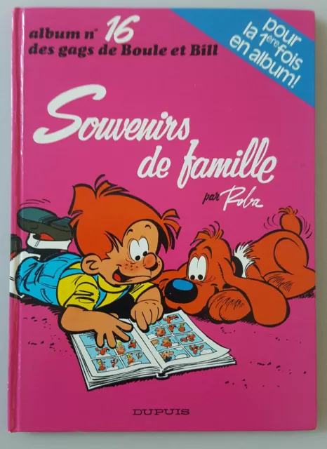 Souvenirs de famille par Roba. album n 16 des gags de boule et bill / 1979 /