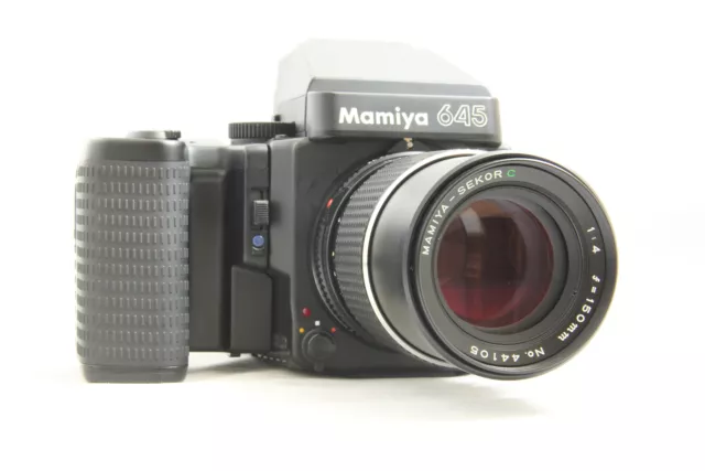 Excellent++ Mamiya M645 SUPER mit SEKOR C 150mm f4 Objektiv und AE Sucher *3950