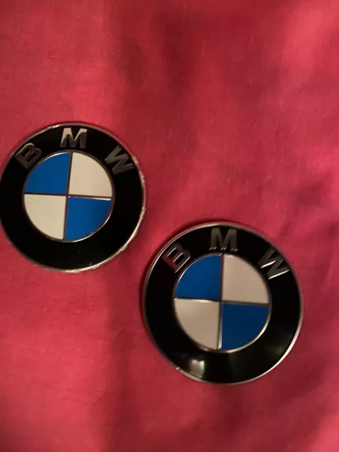 Bmw Emblem Car Badge Logo Round 82Mm Fit Bmw Bumper Bonnet 3 Series X2 Pair