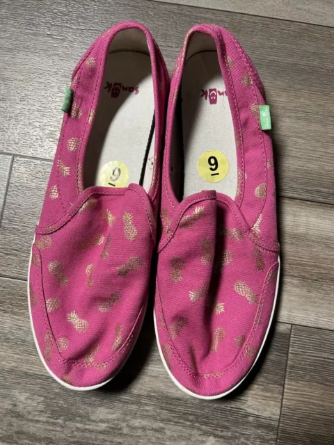 NWOT SANUK PINK Pineapple Shoes- 9 $26.46 - PicClick