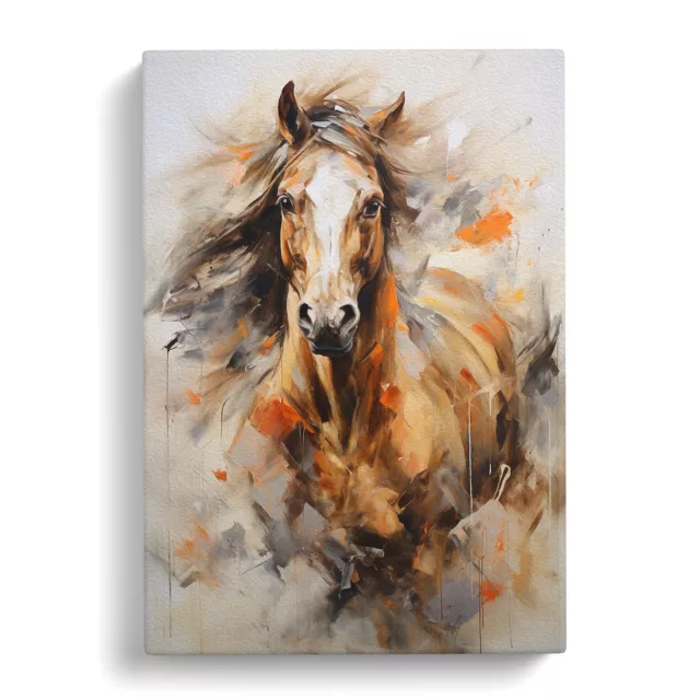 Horse Gestural Canvas Wall Art Print Framed Picture Decor Living Room Bedroom