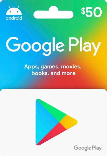 $50 Google Play Gift Card - Unused Full Value