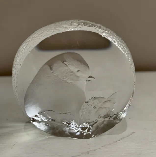 Mats Jonasson Art Glass Bird Signature Collection Lead Crystal Handmade Sweden