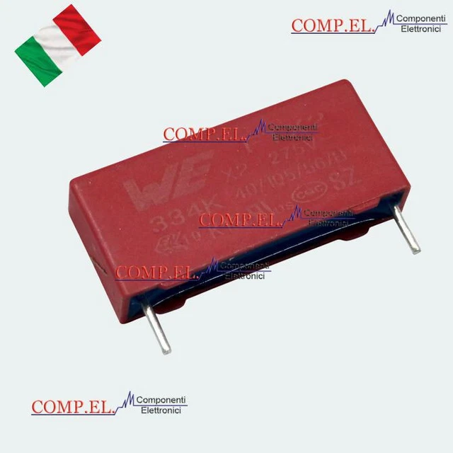 Condensateur MKP X2 0.33µF 310Vac - Kemet R46 Pour électronique
