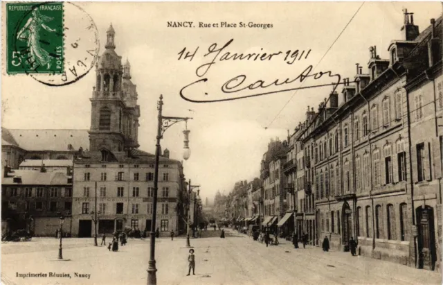 CPA NANCY - Rue et Place St-Georges (484022)