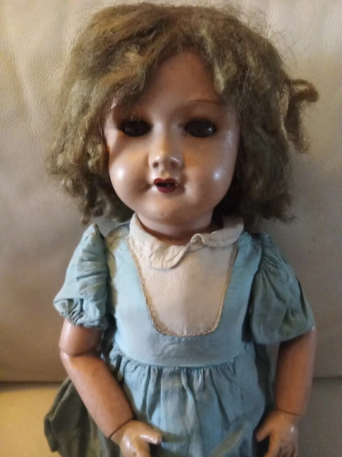 Ancienne grande poupée tête mains pieds porcelaine corps/60 cm/2 • EUR 25,03