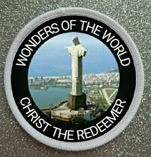 3" Wonders of the World Christ Redeemer Sublimation Iron / Sew on Patch Badge