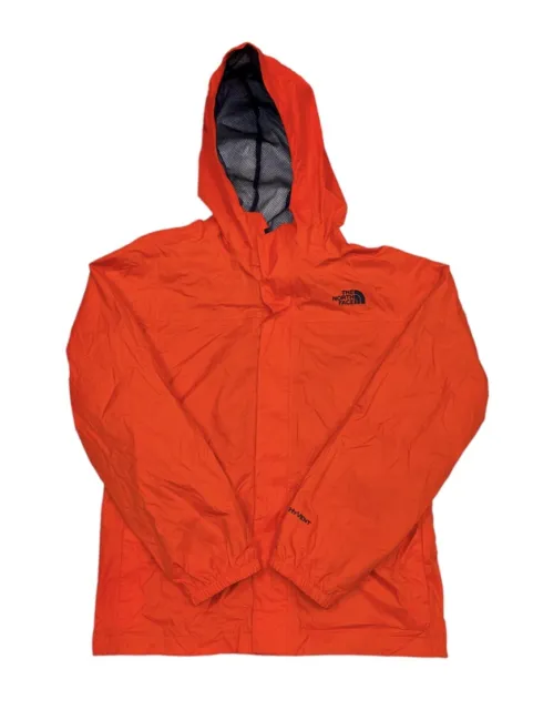 The North Face Boy’s Orange Hooded Zipline Hyvent Rain Jacket Size Large