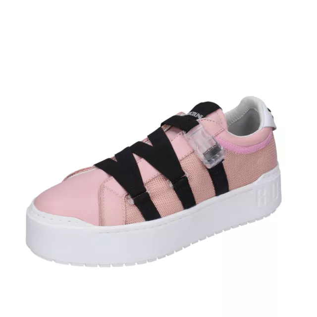 Chaussures Femme RUCO LINE 40 Ue à Enfiler Rose Tissu Cuir BH365-40