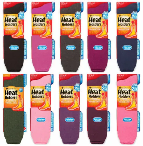 Ladies Long Heat Holders Socks Thermal Tog 2.3 Washable Warm Soft Winter Comfort