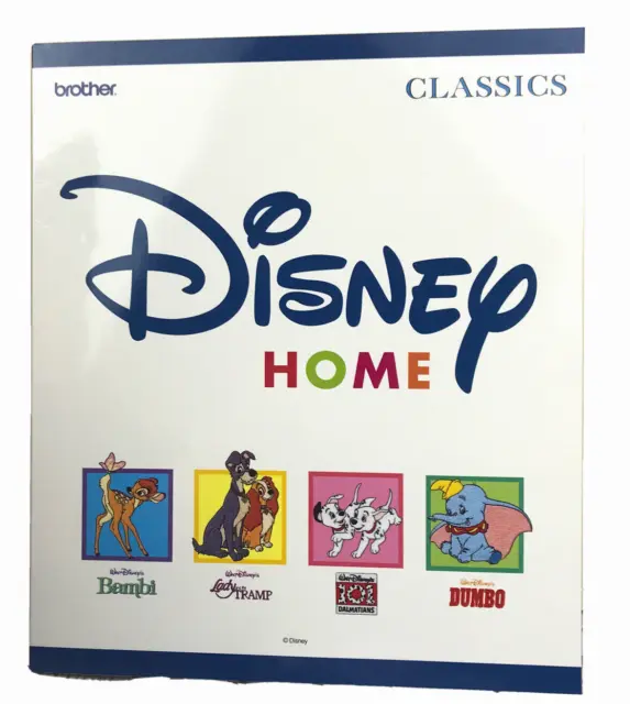 Tarjeta de diseño de máquina de bordar Brother clásicos de Disney Bambi Dumbo difícil de encontrar