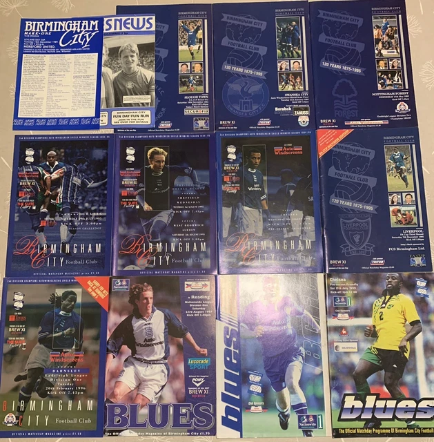 BIRMINGHAM CITY FC HOME FOOTBALL PROGRAMME COLLECTION JOB LOT FRIENDLY