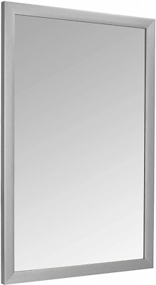 Amazon Basics Rectangular Wall Mirror 24" x 36" - Standard 24x36, Nickel