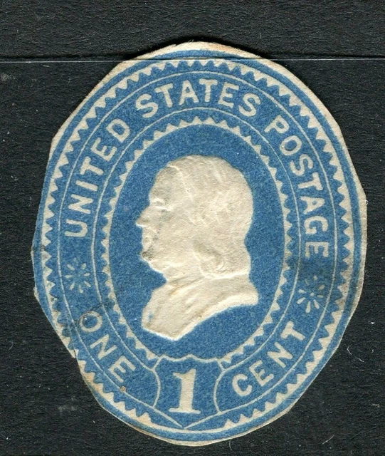 USA; 1870s-80s early classic Embossed Presidential POSTAL STATIONARY PIECE 1c.