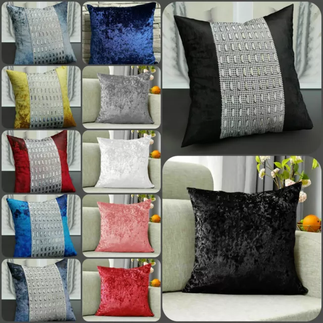 Modern Soft and comfortable Velvet Fabric Beautiful Soft Diamante Cushion Covers