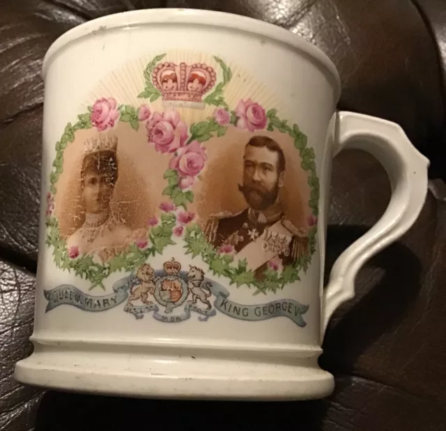 King George V And Queen Mary Coronation 1911  Mug Crown Pottery Stoke on Trent