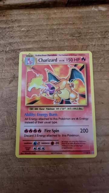 POKEMON CHARIZARD LV.76 Holo 2016 Pokemon Card 150 HP Rare 11/108 Energy  Burn 68.30 - PicClick UK