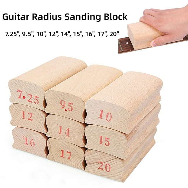 WOODEN GUITAR RADIUS Sanding Block for Accurately Tuning Fretboard £13.
