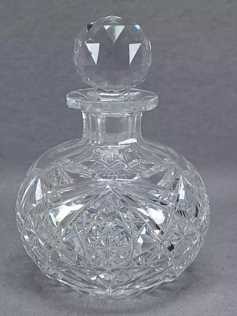 ABP American Brilliant Period Hobstar Fans Cut Glass Perfume Cologne Bottle B