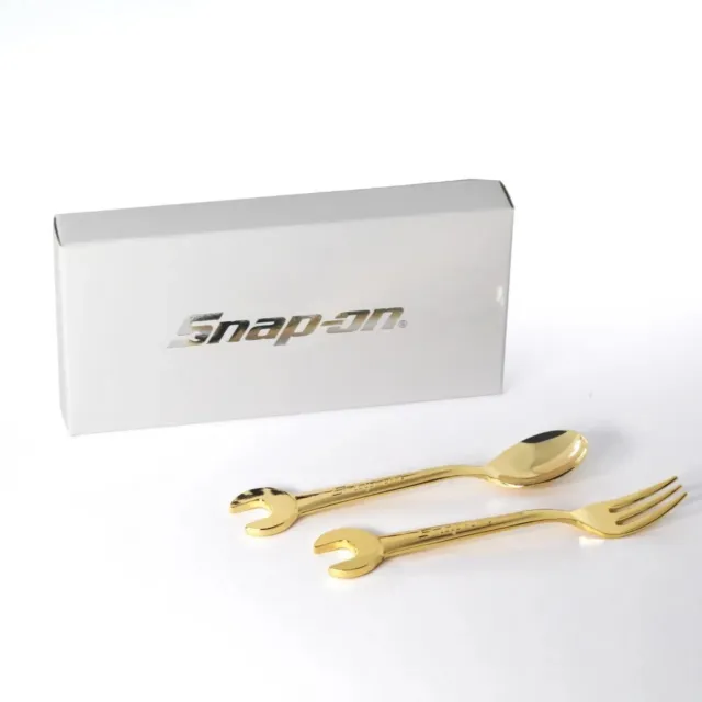 Juego de 2 herramientas Snap-on Modelo Llave Modelo Dorado Tenedor de Cubiertos Tenedor y Cuchara Hecho en Japón
