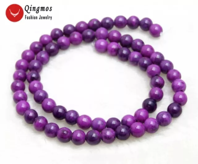 6mm Round Natural Purple Sugilite Loose Beads for Jewelry Making DIY 15'' Strand