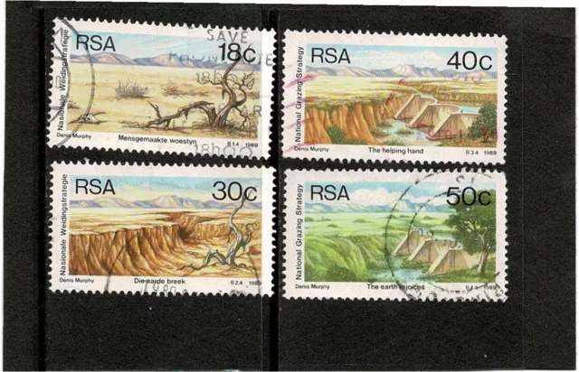 South Africa Rsa 1989 National Grazing Strategy Set Of 4 Very Fine Used Vfu